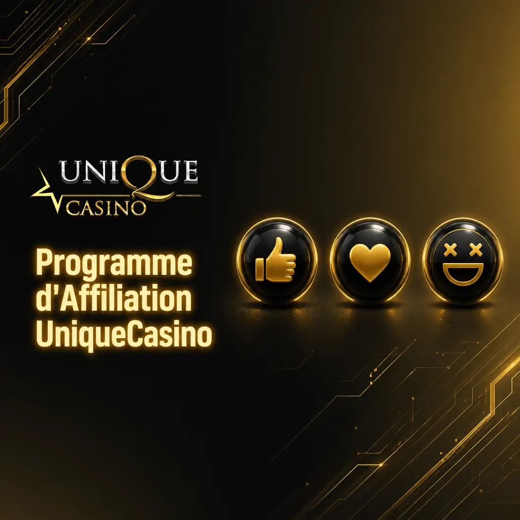 Tableau de bord du programme d'affiliation UniqueCasino